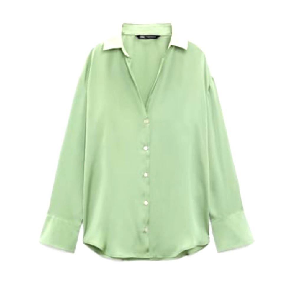 Zara Mint Green Blouse
